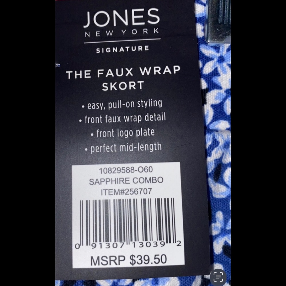 NWT JONES NEW YORK SKORT SAPPHIRE FLORAL COMBO | SZ XXL 18-20) - Picture 10 of 11